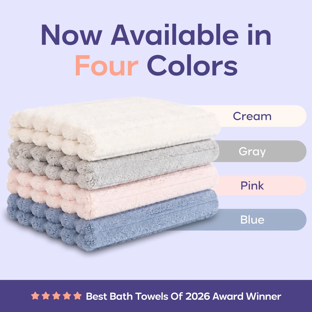 Ribbed Hand Towels (4-Pack)