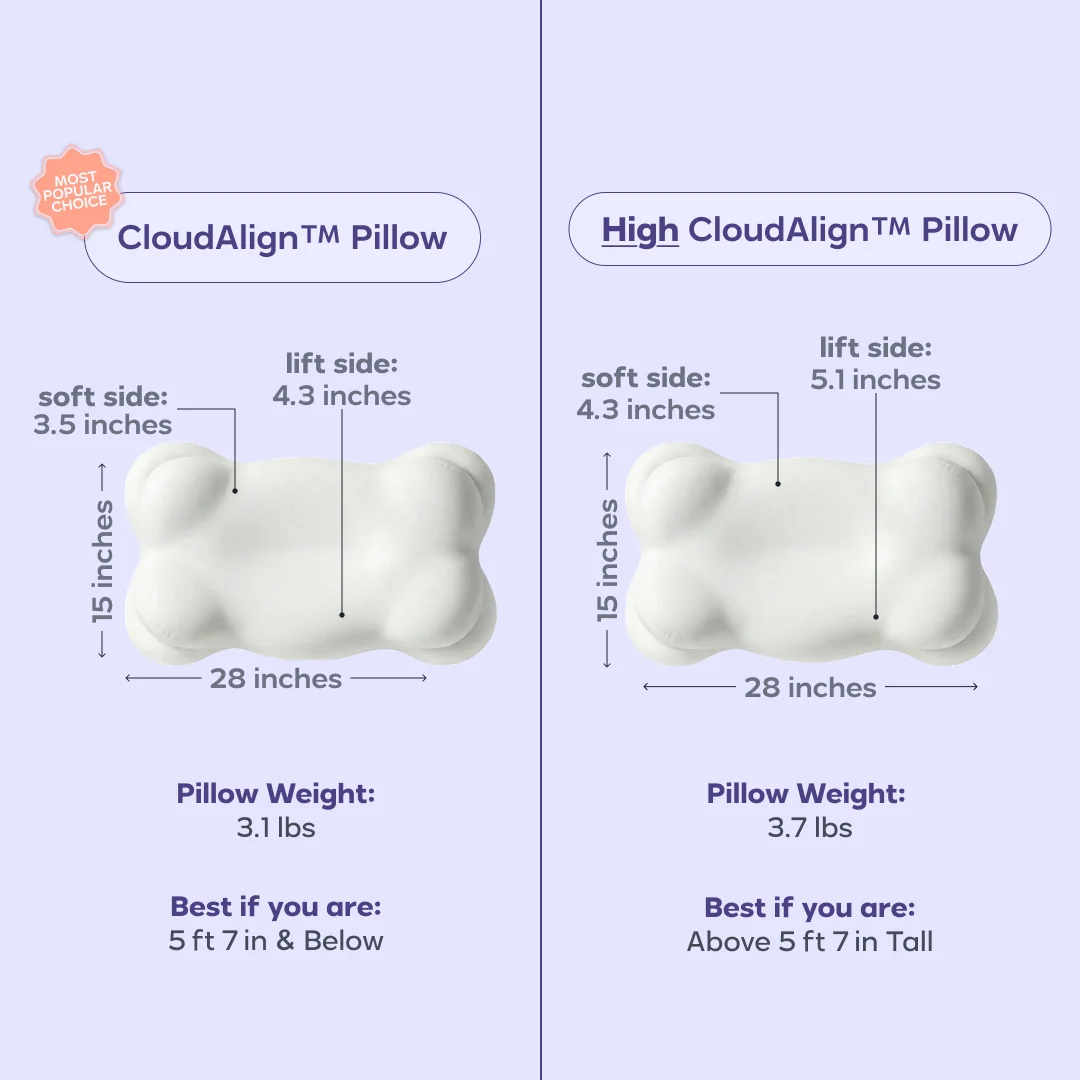 2 CloudAlign Pillows + 2 Free Cooling Pillowcases