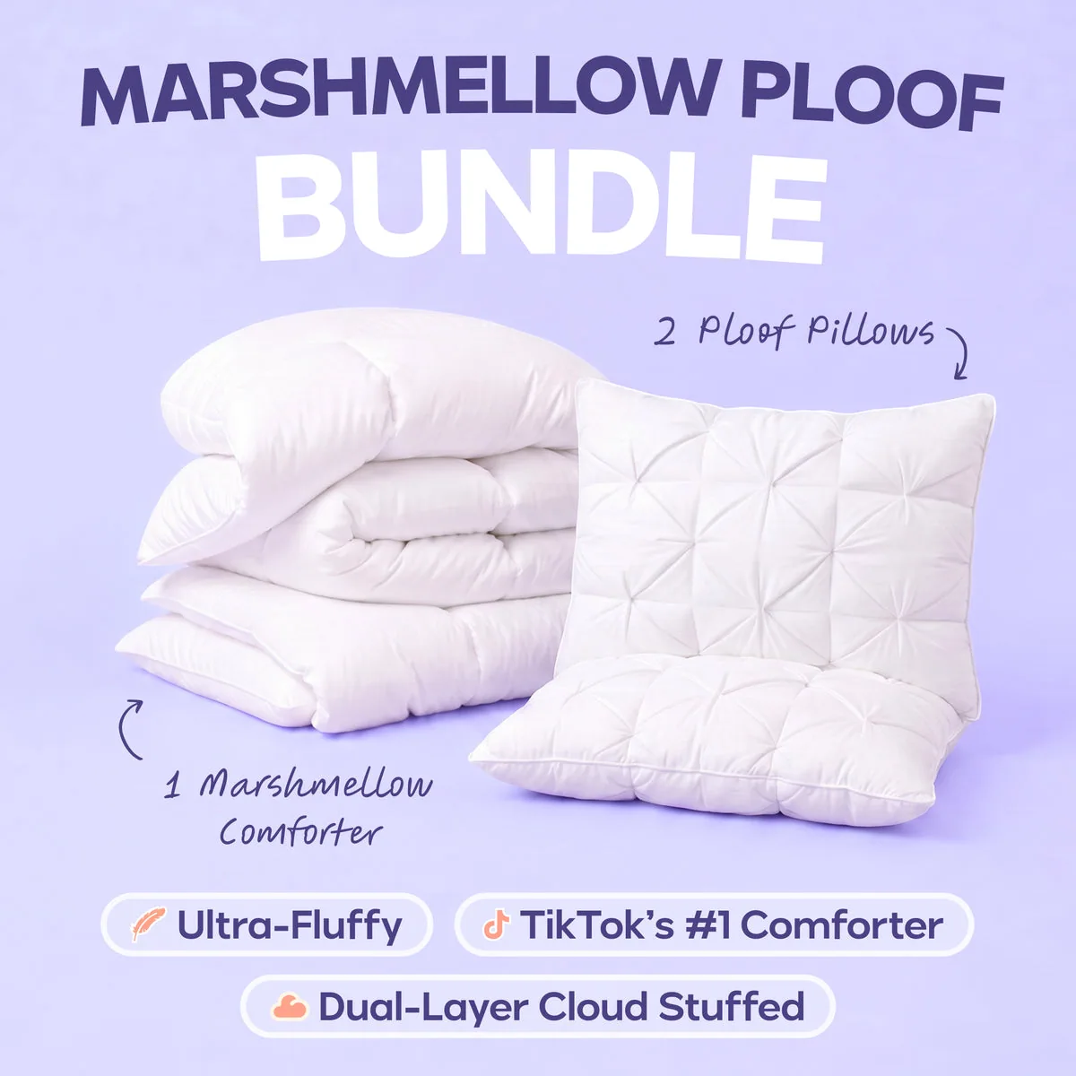 MarshCloud Comforter + 2 Ploof Pillows