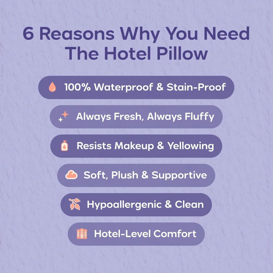Waterproof & Stain-Resistant Hotel Pillow